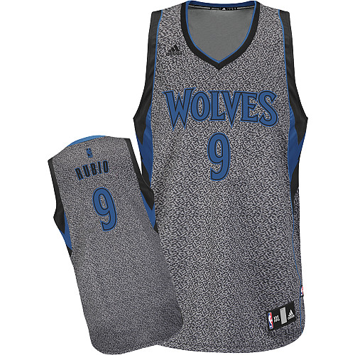  NBA Minnesota Timberwolves 9 Ricky Rubio Static Fashion Swingman Jersey